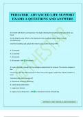 PEDIATRIC ADVANCED LIFE SUPPORT EXAMS A QUESTIONS AND ANSWERS