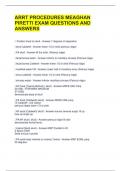 ARRT PROCEDURES MEAGHAN PIRETTI EXAM QUESTIONS AND ANSWERS