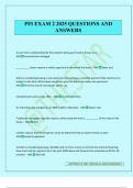 PFI EXAM 2 2025 QUESTIONS AND ANSWERS