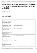 SSA Academy 421 Exam Questions&lpar;2025&rpar; EXAM TEST WITH LATEST UPDATED &lpar;QUESTIONS AND ANSWERS&rpar;