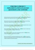 PMD PRO 5 &lpar;PROJECT IMPLEMENTATION&rpar; EXAM 2025 QUESTIONS AND ANSWERS