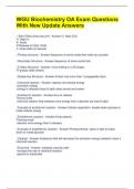 WGU Biochemistry OA Exam Questions With New Update Answers