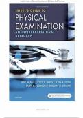 Test Bank for Seidel&rsquo;s Guide to Physical Examination &ndash; 9th Edition by Jane W&period; Ball