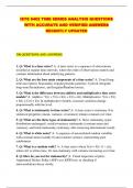 ISYE 6402 TIME SERIES ANALYSIS EXAM QUESTIONS WITH ACCURATE AND VERIFIED ANSWERS RECENTLY UPDATED