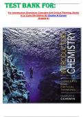 TEST BANK FOR&colon;  For Introductory Chemistry&colon; Concepts And Critical Thinking&comma; Books A La Carte 8th Edition By Charles H Corwin  Graded A&plus;