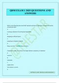 QDM EXAM 1 2025 QUESTIONS AND ANSWERS