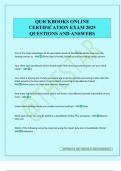 QUICKBOOKS ONLINE CERTIFICATION EXAM 2025 QUESTIONS AND ANSWERS