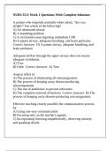 NURS 3511 Week 1 Questions With Complete Solutions 