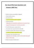 Star Guard Elite Exam Questions and  Answers 100&percnt; Pass