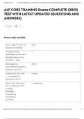 ALF CORE TRAINING Exams COMPLETE &lpar;2025&rpar; TEST WITH LATEST UPDATED &lpar;QUESTIONS AND ANSWERS&rpar;