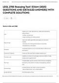 LEGL 2700 Roessing Test 1 EXAM &lpar;2025&rpar; QUESTIONS AND &lpar;DETAILED ANSWERS&rpar; WITH COMPLETE SOLUTIONS