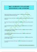 RICA SUBTEST 2 EXAM 2025 QUESTIONS AND ANSWERS