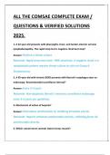 ALL THE COMSAE COMPLETE EXAM &sol;  QUESTIONS & VERIFIED SOLUTIONS 2025&period;