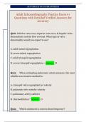 Adult Echocardiography Practice Exam &num;1  Questions with Detailed Verified Answers for  Accuracy