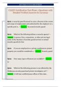 CLEET Certification Test Phase 1 Questions with  Detailed Verified Answers for Accuracy