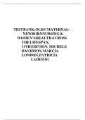 TEST BANK FOR OLDS&rsquo; MATERNAL- NEWBORNNURSING & WOMEN&rsquo;S HEALTH ACROSS THE LIFESPAN&comma; 11TH EDITION&comma; MICHELE DAVIDSON&comma; MARCIA LONDON&comma; PATRICIA LADEWIG&period;