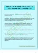 TEXAS LPC JURISPRUDENCE EXAM 2025 QUESTIONS AND ANSWERS