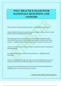 TNCC PRACTICE EXAM WITH RATIONALE QUESTIONS AND ANSWERS