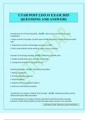 UTAH POST LEO &num;1 EXAM 2025 QUESTIONS AND ANSWERS