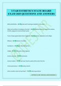 UTAH ESTHETICS STATE BOARD EXAM 2025 QUESTIONS AND ANSWERS