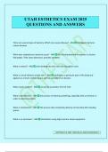 UTAH ESTHETICS EXAM 2025 QUESTIONS AND ANSWERS