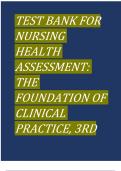 Test Bank For Nursing Health Assessment&comma; The Foundation Of Clinical Practice 3rd Edition 2025