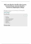 BSN 346 Shadow Health John Larsen Focused Exam&colon; Anxiety Results &vert;Turned In Nightingale College