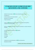 UTAH SFO STUDY GUIDE EXAM 2025 QUESTIONS AND ANSWERS