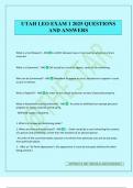 UTAH LEO EXAM 1 2025 QUESTIONS AND ANSWERS
