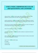 UNIT 4 WJEC CRIMINOLOGY EXAM 2025 QUESTIONS AND ANSWERS
