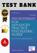 Original Test Bank for Psychotherapy for the Advanced Practice Psychiatric Nurse&colon; A How-To Guide for Evidence-Based Practice 3rd Edition Wheeler &vert; All Chapters &lpar;1&ndash;24&rpar; &vert;  100&percnt; verified