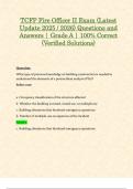 TCFP Fire Officer II Exam &lpar;Latest Update 2025 &sol; 2026&rpar; Questions and Answers &vert; Grade A &vert; 100&percnt; Correct &lpar;Verified Solutions&rpar;