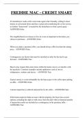 FREDDIE MAC - CREDIT SMART QUESTIONS AND ANSWERS 2025