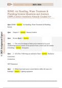 BOMI&colon; Air Handling&comma; Water Treatment &  Plumbing Systems Questions and Answers  &lpar;100&percnt; Correct Answers&rpar; Already Graded A&plus; 