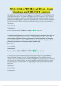 WGU D514 UPDATED ACTUAL  Exam  Questions and CORRECT Answers