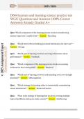 D664 learners and learning science practice test  WGU Questions and Answers &lpar;100&percnt; Correct  Answers&rpar; Already Graded A&plus;