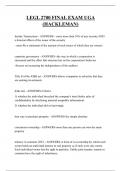 LEGL 2700 FINAL EXAM UGA &lpar;HACKLEMAN&rpar; QUESTIONS AND ANSWERS 2025