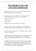 MI VARIABLE LIFE AND ANNUITIES PRODUCER QUESTIONS AND ANSWERS 2025