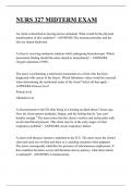 NURS 327 MIDTERM EXAM QUESTIONS AND ANSWERS 2025