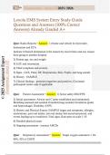 Loyola EMS System Entry Study Guide  Questions and Answers &lpar;100&percnt; Correct  Answers&rpar; Already Graded A&plus; 