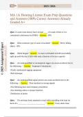 MA 1A Hoisting License Exam Prep Questions  and Answers &lpar;100&percnt; Correct Answers&rpar; Already  Graded A&plus; 