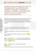 MURPHY 301 EXAM INTRODUCTION TO  BIOCHEMISTRY &vert; QUESTIONS AND  CORRECT ANSWERS &vert; GRADED A&plus; &vert;  VERIFIED ANSWERS &vert; JUST RELEASED  Questions and Answers &lpar;100&percnt; Correct  Answers&rpar; Already Graded A&plus; 