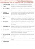 Missouri Title Producer Exam 2025 UPDATE&vert; COMPREHENSIVE QUESTIONS AND VERIFIED ANSWERS &lpar;COMPLETE SOLUTIONS&rpar; GUARANTEED SUCCESS &vert;GRADE A&plus;&excl;&excl; &lpar;100&percnt; ACCURATE&rpar; GET IT RIGHT&excl;&excl;