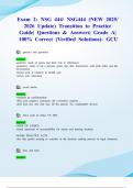 Exam 2&colon; NSG 444&sol; NSG444 &lpar;NEW 2025&sol; 2026 Update&rpar; Transition to Practice Guide&vert; Questions & Answers&vert; Grade A&vert; 100&percnt; Correct &lpar;Verified Solutions&rpar;- GCU