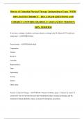 District of Columbia Physical Therapy Jurisprudence Exam &vert; WITH 100&percnt; RATED CORRECT    REAL EXAM QUESTIONS AND CORRECT ANSWERS&vert; GRADED A&plus; &vert;2025 LATEST VERSION &vert; 100&percnt; VERIFIED