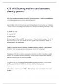 CiS 440 Exam questions and answers already passed