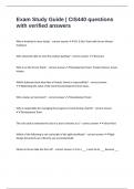 Exam Study Guide &vert; CIS440 questions with verified answers