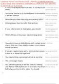 California Permit Test Practice 2025 UPDATE&vert; COMPREHENSIVE QUESTIONS AND VERIFIED ANSWERS &lpar;COMPLETE SOLUTIONS&rpar; GUARANTEED SUCCESS &vert;GRADE A&plus;&excl;&excl; &lpar;100&percnt; ACCURATE&rpar; GET IT RIGHT&excl;&excl;