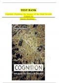 TEST BANK FOR Cognition&colon; Exploring the Science of the Mind 7th Edition by Daniel Reisberg &comma; ISBN&colon; 9780393624137 &vert;All Chapters Verified&vert; Guide A&plus;