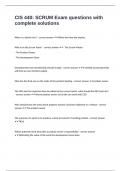 CIS 440&colon; SCRUM Exam questions with complete solutions
